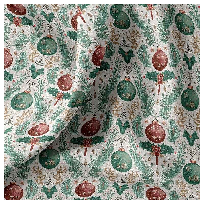 Printed Cotton BOLZANO White / Green